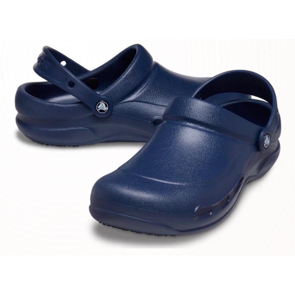 Crocs Bistro Clogs Navy Blue Slip Resistant Work Shoes 10075-410 Mens 4 Womens 6
